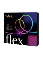 Twinkly 3-Meter Flex Starter Kit 300 LED RGB App Controlled Flexible Light Tube with Stunning 16 Million Colors, Indoor Smart Home Decoration light, BT + WiFi Connectivity, Gen II, Multicolour