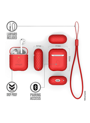 كاتاليست حقيبة حمل واقية لسماعات أبل إيربودز 1/2, احمر