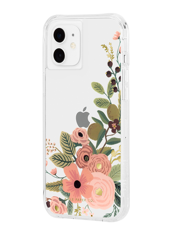 Rifle Paper Co. Apple iPhone 12 Mini Mobile Phone Case Cover, Garden Party Rose Clear