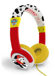 OTL Paw Patrol Marshall 3.5mm Jack On-Ear Children's Headphones, Safe Volume Limiting 85dB, Red/White