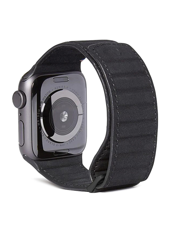 Decoded Leather Magnetic Traction Strap for Apple Watch Series 5/4/3/2/1 38mm/40mm, Black