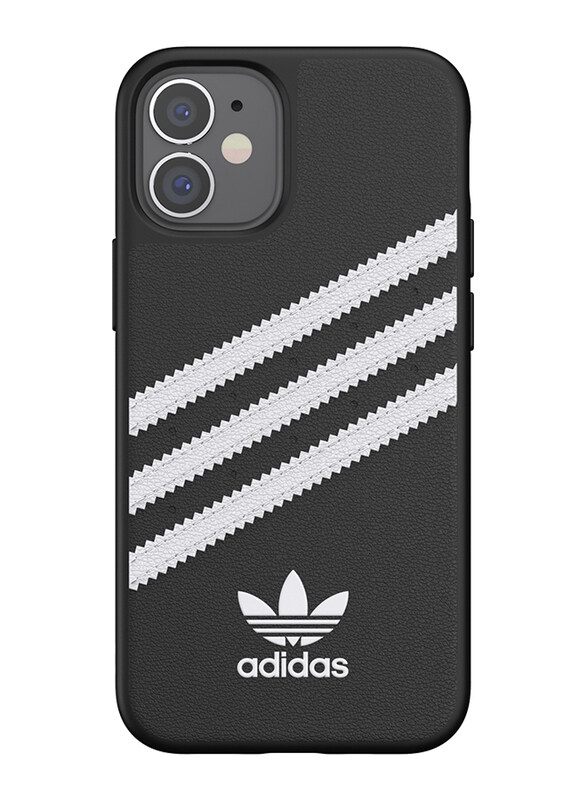 

Adidas Samba Apple iPhone 12 Mini Moulded 3 Stripes & Trefoil Design Mobile Phone Case Cover, Black/White