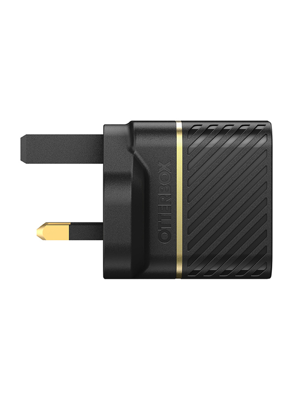 OtterBox 30W Rugged Fast Compact UK Wall Charger for Apple Devices, Black