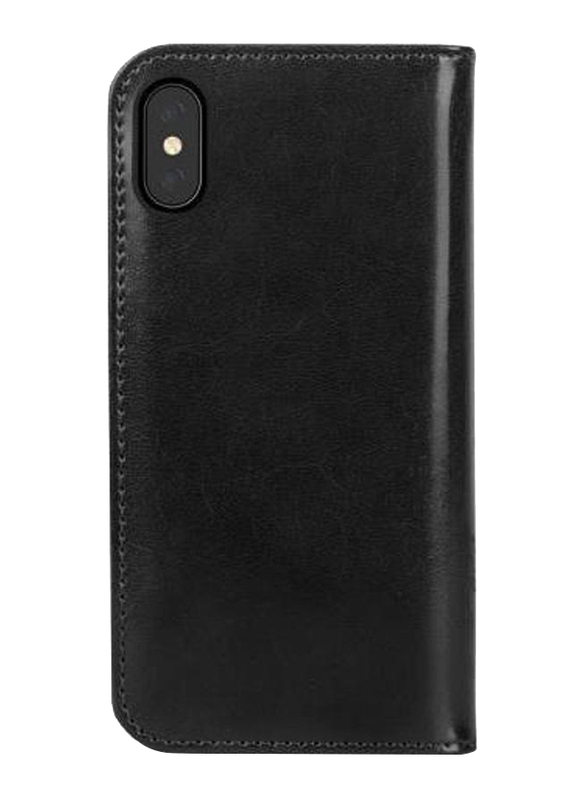 Moshi Apple iPhone XS/X Overture Mobile Phone Flip Case Cover, Charcoal Black