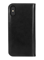 Moshi Apple iPhone XS/X Overture Mobile Phone Flip Case Cover, Charcoal Black