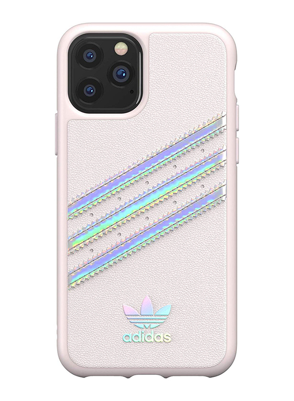 Adidas Original Apple iPhone 11 Pro 3-Stripes Mobile Phone Case Cover, Orchid Tint Holographic