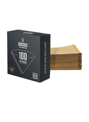 Wacaco 100-Piece Cuppamoka Coffee Filters for Wacaco Cuppamoka with Natural Wood Fibers, Light Brown