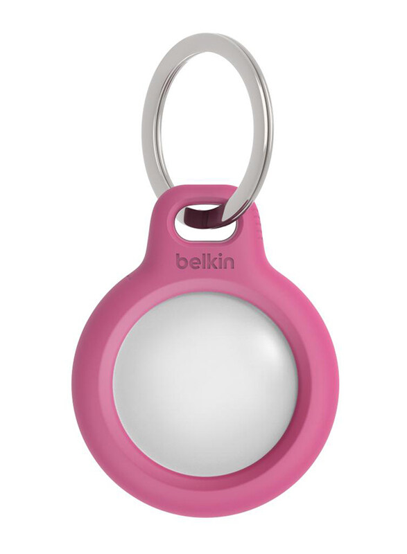 

Belkin Apple AirTag Secure Holder with Key Ring, Scratch Protection, Pink