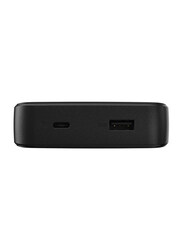 Otterbox 20000mAh Wired Fast Charging Portable Power Bank with USB-C and USB-A Input, 18W, Black