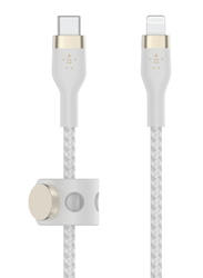 Belkin 1-Meter Boost Charge Pro Flex Lightning Cable, USB Type-C to Lightning for Apple Devices, White