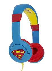 OTL 3.5mm Jack Junior's On-Ear Headphones, Superman Man Of Steel, Blue
