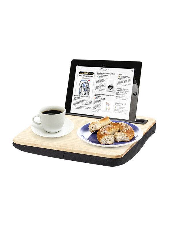 

Kikkerland iBed Lap Wooden Desk, Large, Brown/Black
