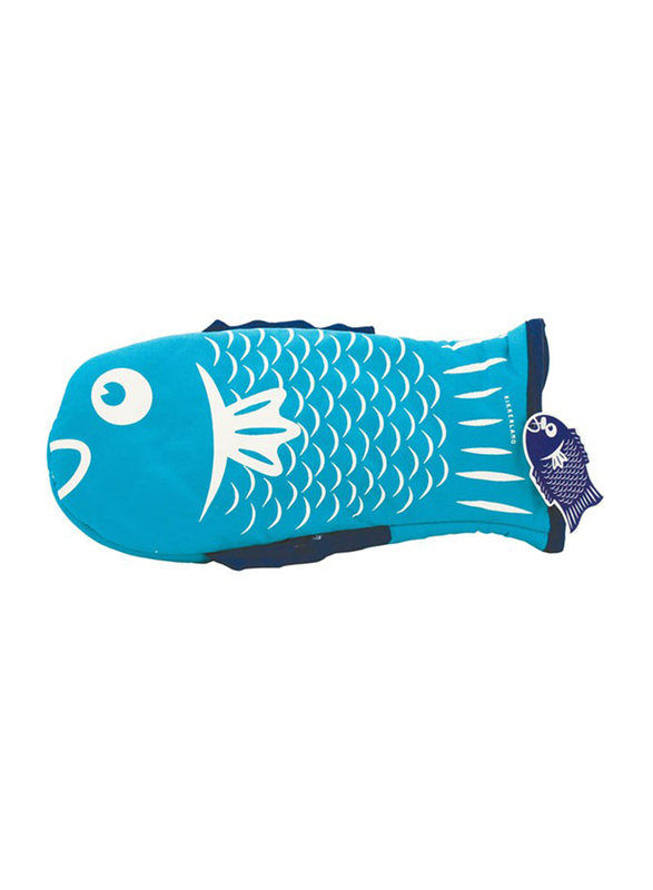 Kikkerland Fish Oven Mitt, Aqua