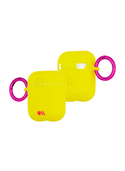 Case-Mate Hook Ups Case with Neck Strap for Apple AirPods, Lemon Lime Yellow