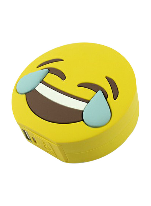 

Mojipower 2600mAh Laugh Power Bank with Micro-USB Input, Yellow/Blue