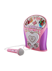 KIDdesigns Disney Princess Bluetooth Karaoke Machine with Microphone, 3+ Years, Pink/White