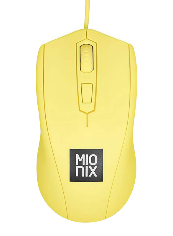 Mionix Avior Ambidextrous Optical Gaming Mouse, French Fries, Yellow