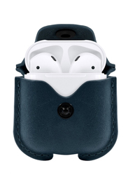Twelve South AirSnap Leather Protective Case for Apple AirPods, Teal