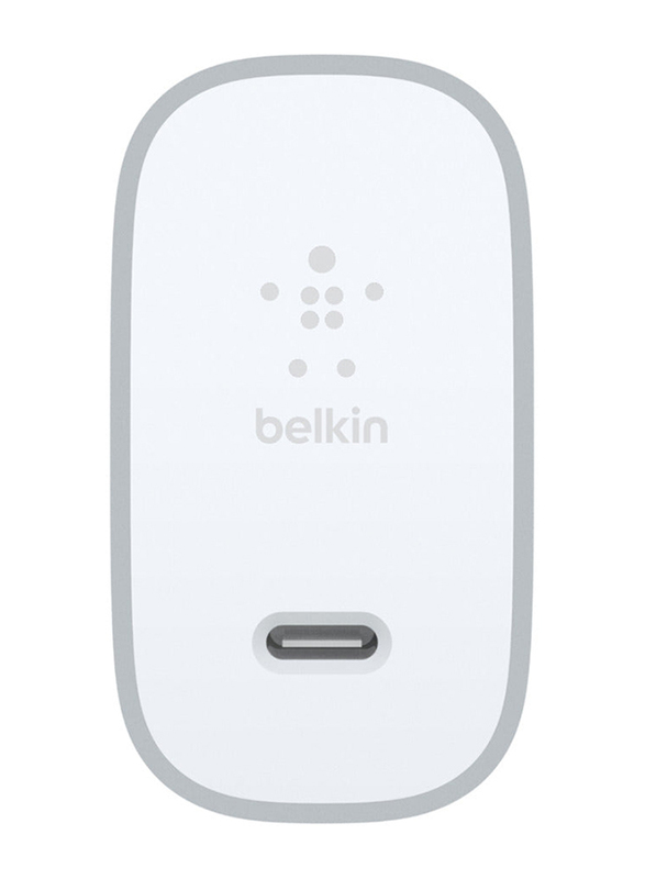 Belkin Boost Up Charger, USB Type-C Home Charger with Cable & Quick Charge 4 Plus, White