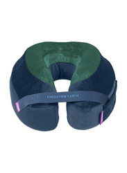 Cabeau Evolution Earth Eco-Friendly Memory Foam Neck Pillow with Chin & Neck Support, Terra Green