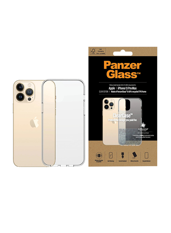 Panzerglass Apple iPhone 13 Pro Max Anti-Microbial Drop Protection Treated Mobile Phone Case Cover, Clear