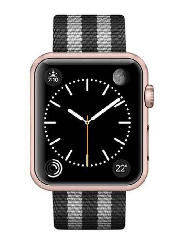 Casetify Nylon Fabric Band for Apple Watch All Series 38mm, Black Stripes