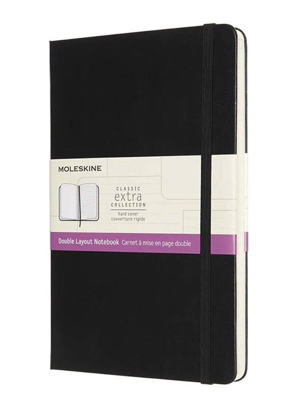 

Moleskine Large Ruled-Plain Hard Cover Notebook, 5 x 8.25cm, Black