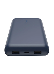 Belkin Boost Charger 20000 mAh Power Bank Fast Charger with USB-C1, USB-A2,and USB C Device, Blue