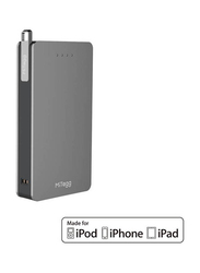 NuDock MiTagg Nuki 1800mAh Fast Charging Power Bank Portable Battery, Built-In Lightning Cable, Space Grey