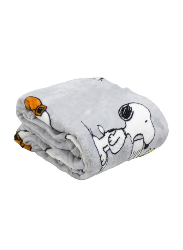 Kanguru Deluxe Snoopy Wearable Blanket Fleece Blanket with Sleeves & Pocket, Multicolour