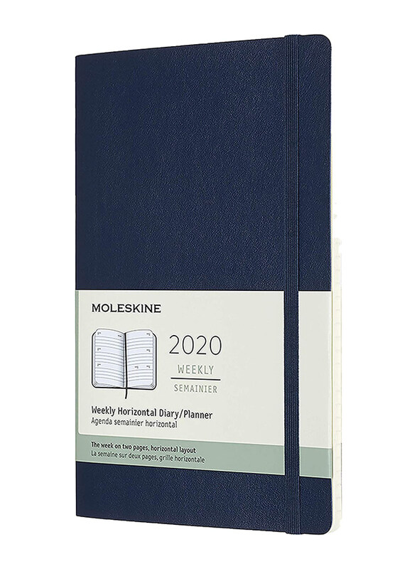 

Moleskine 12 Months Agenda Weekly Horizontal 2020 Notebook Diary, 144 Pages, Blue