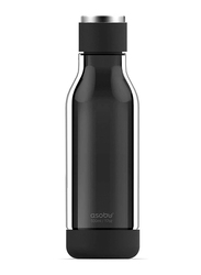 Asobu 17oz Inner Peace Glass & Tritan Encased Travel Water Bottle, ASB-GT50, Black