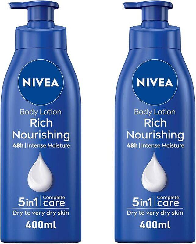 

NIVEA Intense Moisture Rich Nourishing Body Lotion For Dry Skin 400ml Pack of 2