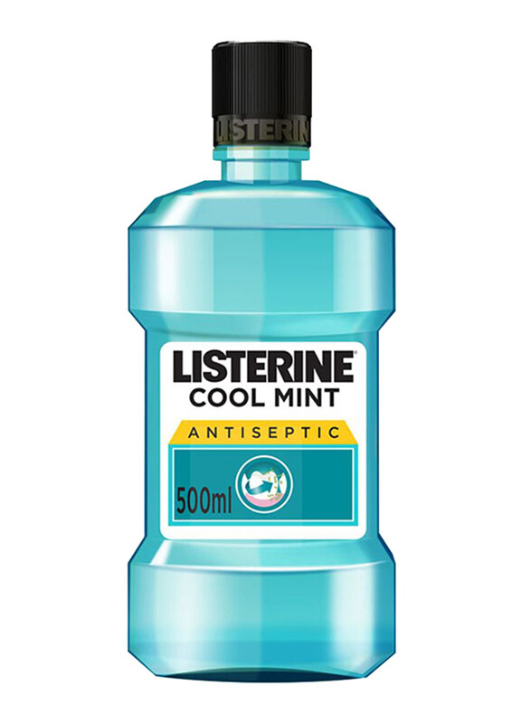 

Listerine Cool Mint Menthol Mouthwash, Blue, 500ml