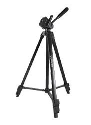 Gosmart Professional Foldable 3 Way Pan Head Tripod for Camera, 4.4 ft., Black