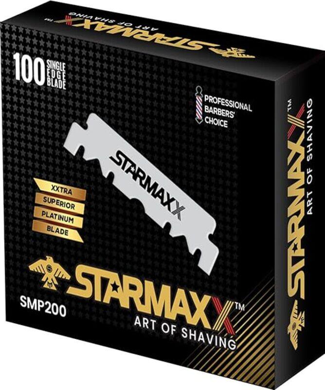 

STARMAXX SUPERIOR PLATINUM SINGLE EDGE RAZOR BLADES FOR PROFESSIONAL BARBER (100 BLADES) SMP200