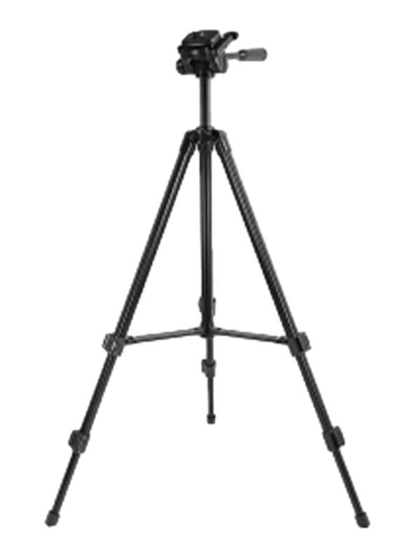 Gosmart Professional Foldable 3 Way Pan Head Tripod for Camera, 4.4 ft., Black