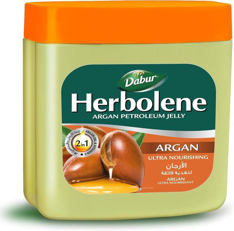 

Dabur Herbolene Argan Oil Petroleum Jelly Enriched With Argan And Vitamin E Helps In Glowing Skin - 225 ml