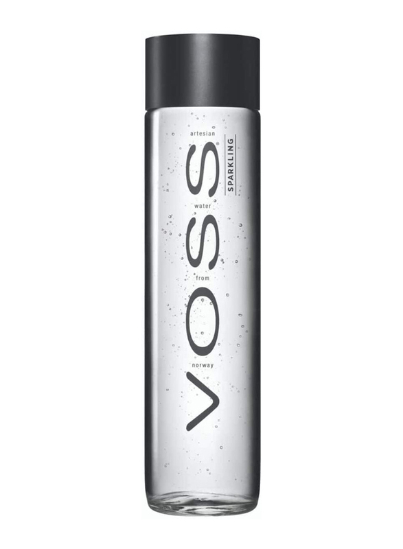 Voss Artesian Sparkling Water, 24 Glass Bottles x 375ml