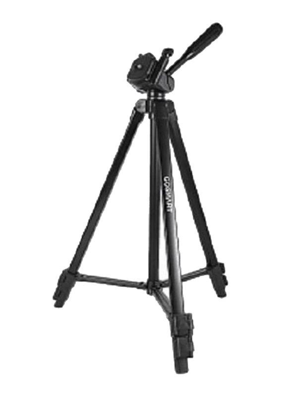 GoSmart 450CS Professional Foldable 3 Way Pan Head Tripod for Camera, Black