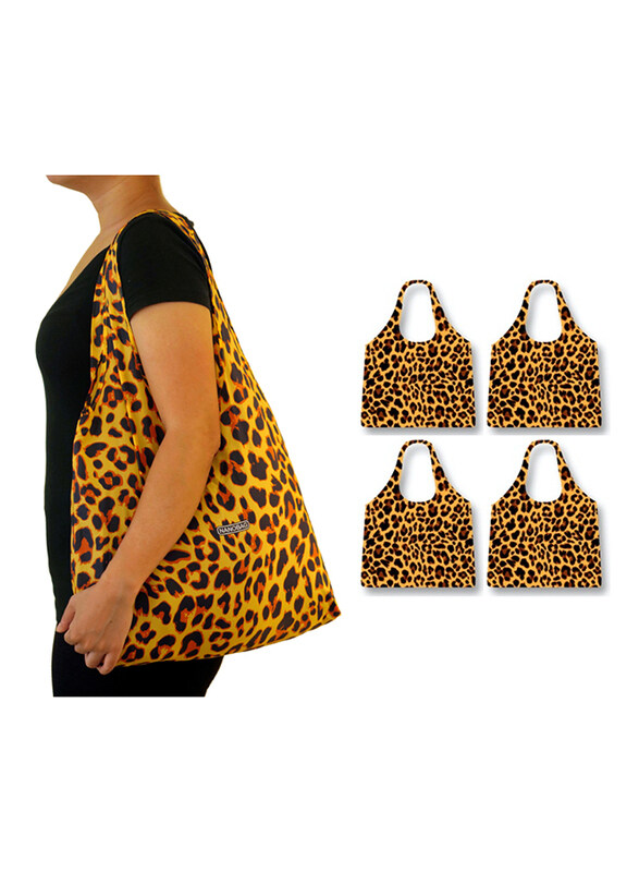 

Nanobag 3.0 Leopard Ultimate Reusable Hobo Bag for Women, 5 Pieces, Multicolor