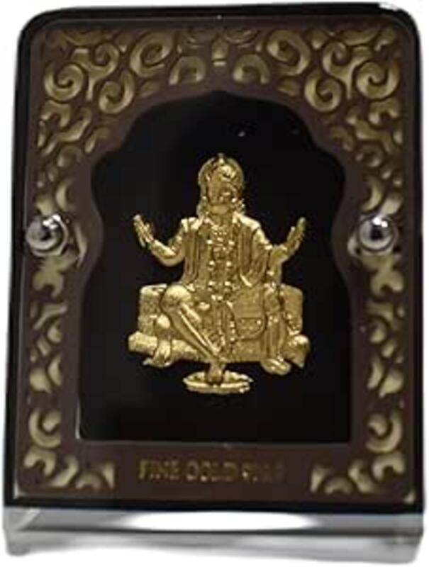 

Generic Hindu God Hanuman Ji Statue Pure 24k Fine Gold Foiled 7cm best for Car Dashboard, Home, Office, pooja, Decoration, Festival Premium Gift