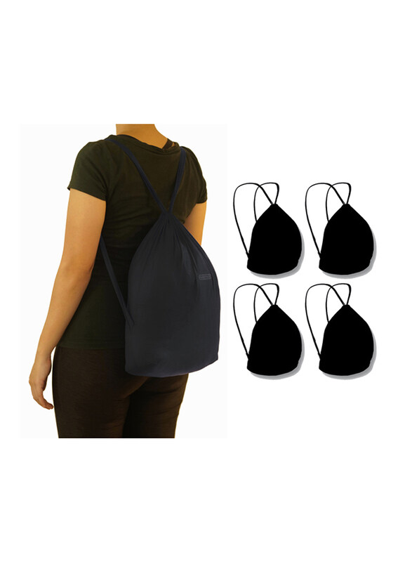 

Nanobag 3.0 Ultimate Reusable Backpack Bag for Women, 5 Pieces, Black