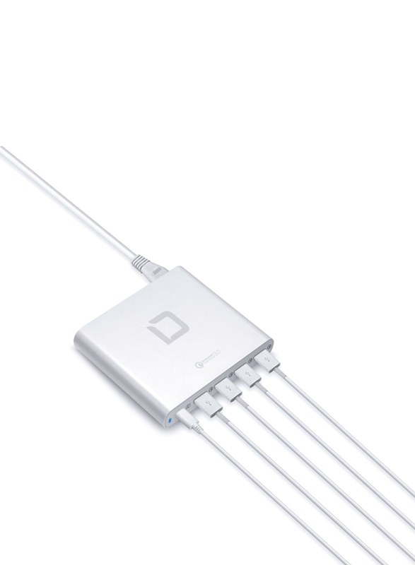 Dicota Universal USB Type-C and USB Type-A Charger for Notebook with EU/UK Port, D31698, White