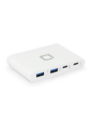 Dicota 4-in-1 USB Type-C Portable Hub for PC, D31731, White