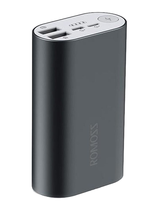 Romoss 10000mAh Ace10 Compact Power Bank, with Micro USB and USB Type-C Input, Grey