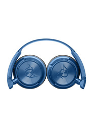 Cellularline Ultra Light Foldable Bluetooth On-Ear Headphones with Mic, Blue