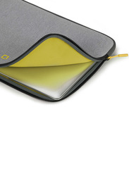 Dicota Skin Flow 15-15.6-inch Sleeve Laptop Bag, Grey/Yellow