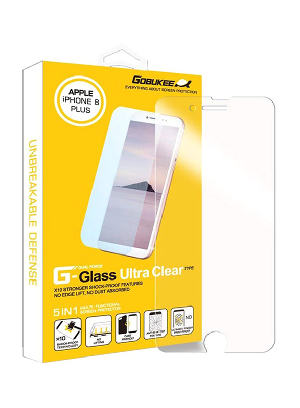 غوبوكي واقي شاشة من الزجاج المقوى لهاتف آيفون 8 بلس, شفاف