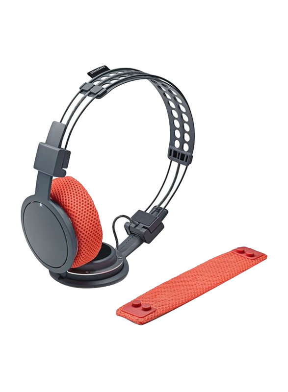 سماعات اوربان ايرز هيلاس بتصميم على الاذن بلوتوث لاسلكية مع مايكروفون, أحمر